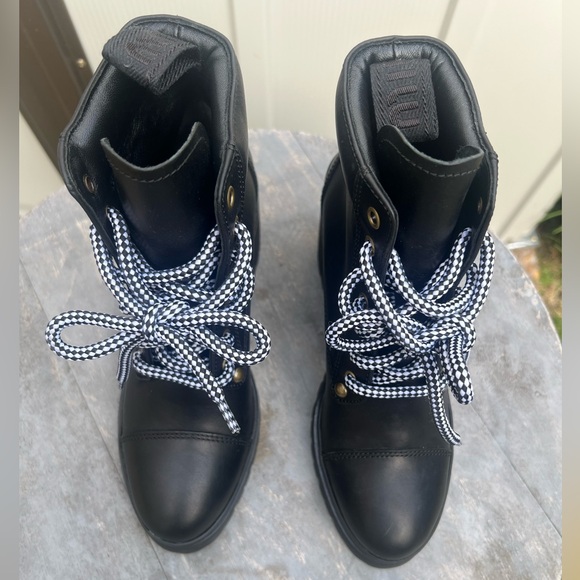 Miu Miu Black Combat Boots 7.5 - Picture 10 of 10